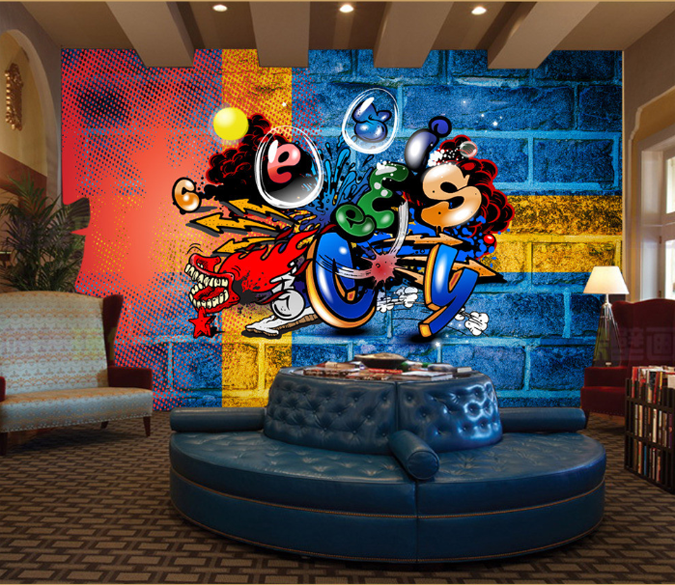 Lovely Graffiti Wallpaper AJ Wallpaper 