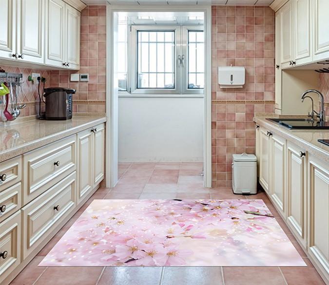 3D Spring Sunshine Flowers Kitchen Mat Floor Mural Wallpaper AJ Wallpaper 