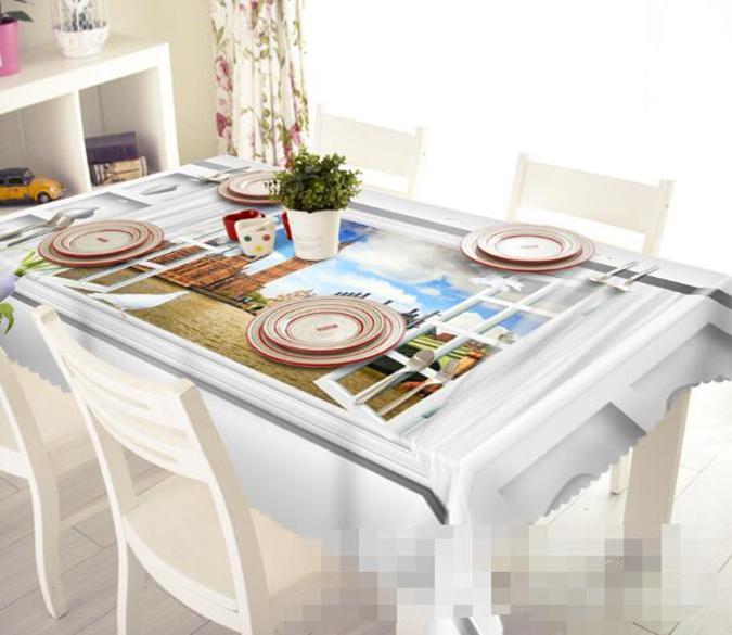 3D Window London Scenery 1199 Tablecloths Wallpaper AJ Wallpaper 