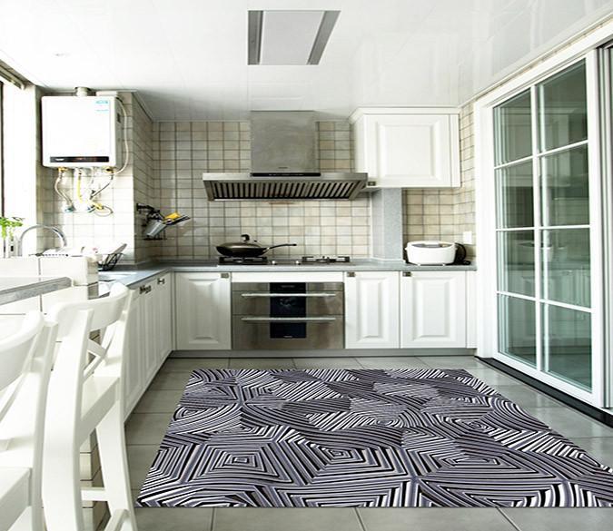 3D Metal Pattern Kitchen Mat Floor Mural Wallpaper AJ Wallpaper 