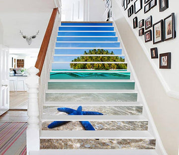 3D Pretty Sea Island 786 Stair Risers Wallpaper AJ Wallpaper 
