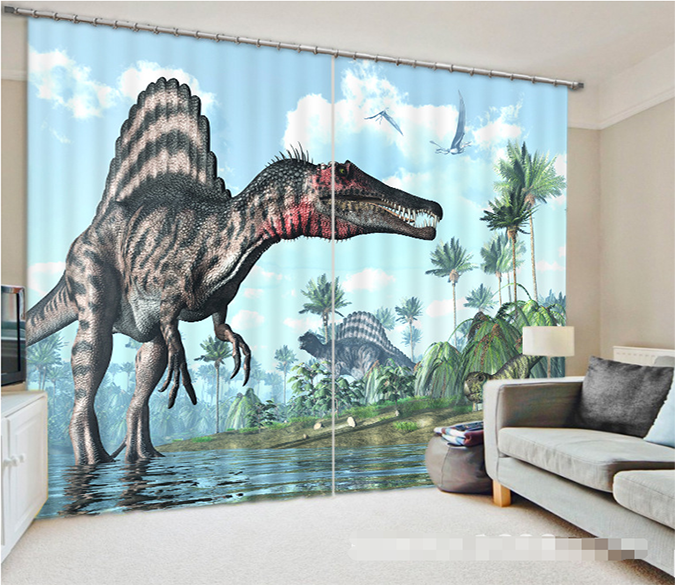 3D Big Dinosaur 1048 Curtains Drapes Wallpaper AJ Wallpaper 