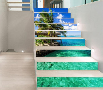 3D Seaside Pavilion 1476 Stair Risers Wallpaper AJ Wallpaper 