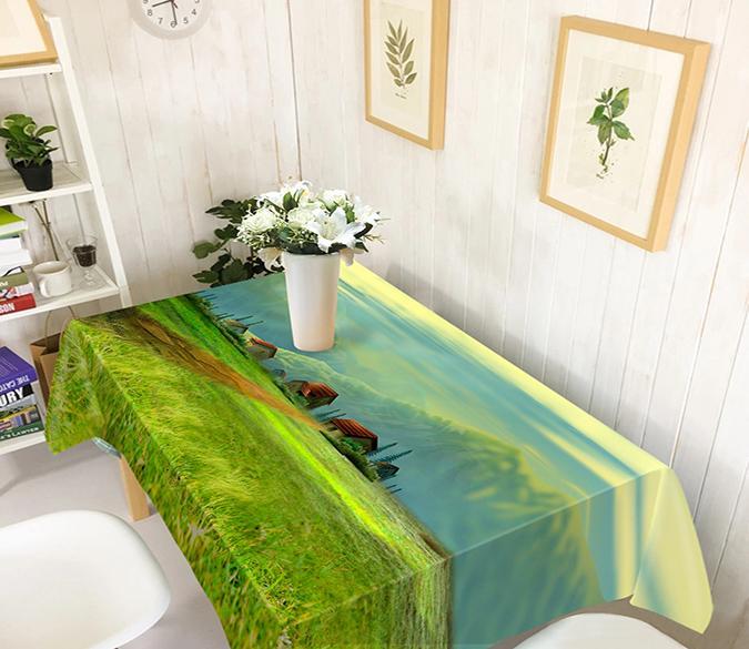 3D Alpine Grassland Hut 526 Tablecloths Wallpaper AJ Wallpaper 