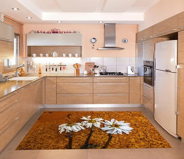 3D Gradually Withered Flowers Kitchen Mat Floor Mural Wallpaper AJ Wallpaper 