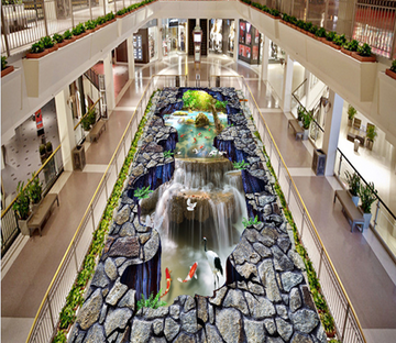 3D Waterfall Floor Mural Wallpaper AJ Wallpaper 2 