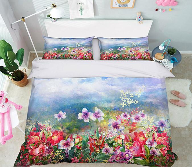 3D Flowers Painting 185 Bed Pillowcases Quilt Wallpaper AJ Wallpaper 