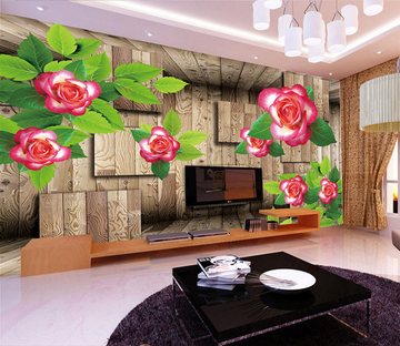 Flowers And Wood Wallpaper AJ Wallpaper 