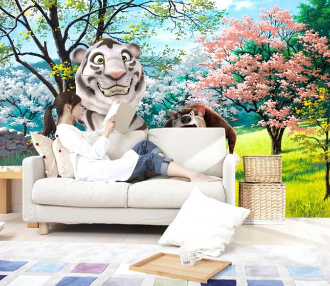 3D Tiger And Trees Wallpaper AJ Wallpaper 1 