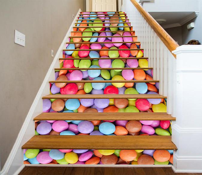 3D Color Candy 1279 Stair Risers Wallpaper AJ Wallpaper 