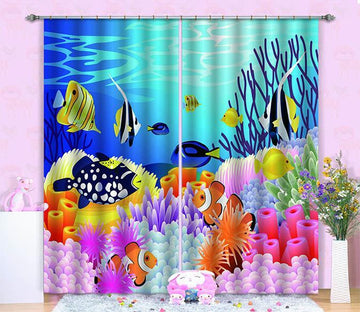 3D Bright Seabed 710 Curtains Drapes Wallpaper AJ Wallpaper 