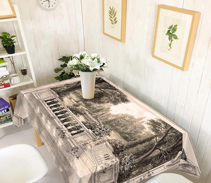 3D Palace Garden 467 Tablecloths Wallpaper AJ Wallpaper 
