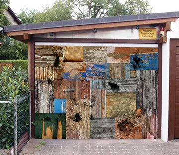 3D Color Wood Boards 482 Garage Door Mural Wallpaper AJ Wallpaper 