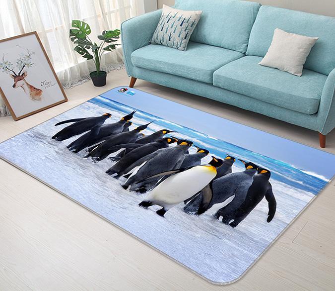 3D Penguins 250 Non Slip Rug Mat Mat AJ Creativity Home 