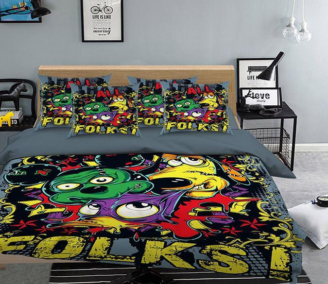 3D Funny Animals Pattern 332 Bed Pillowcases Quilt Wallpaper AJ Wallpaper 