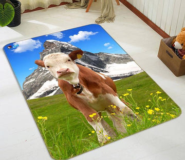3D Grassland Little Cow 227 Non Slip Rug Mat Mat AJ Creativity Home 