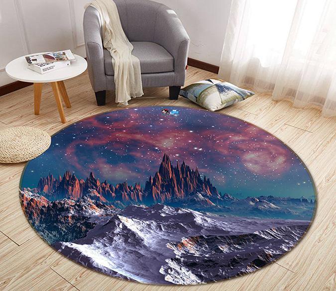 3D Exoplanet Scenery 83 Round Non Slip Rug Mat Mat AJ Creativity Home 