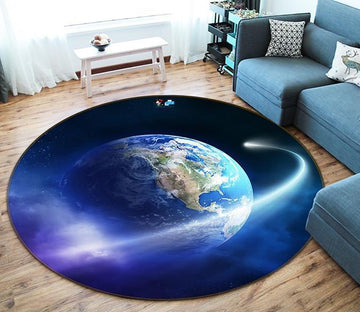 3D Magic Earth 52 Round Non Slip Rug Mat Mat AJ Creativity Home 