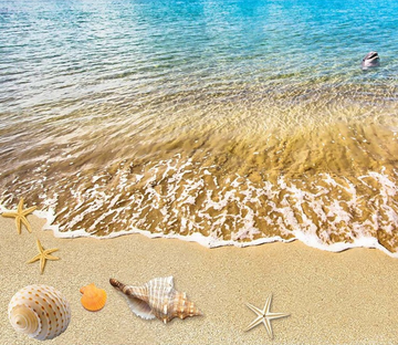 3D Lively Beach Floor Mural Wallpaper AJ Wallpaper 2 