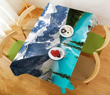 3D Snow Mountain Lake 518 Tablecloths Wallpaper AJ Wallpaper 