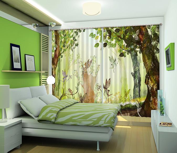 3D Trees Elves 68 Curtains Drapes Wallpaper AJ Wallpaper 