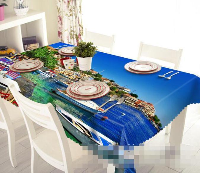 3D Tropical Town 1219 Tablecloths Wallpaper AJ Wallpaper 