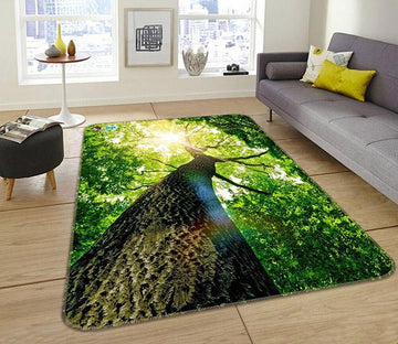 3D Tall Tree Sunshine 163 Non Slip Rug Mat Mat AJ Creativity Home 