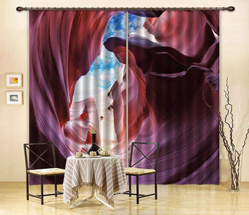 3D Stone Cave 499 Beach Curtains Drapes Wallpaper AJ Wallpaper 