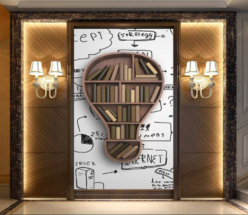 Chic Bookshelf Wallpaper AJ Wallpaper 