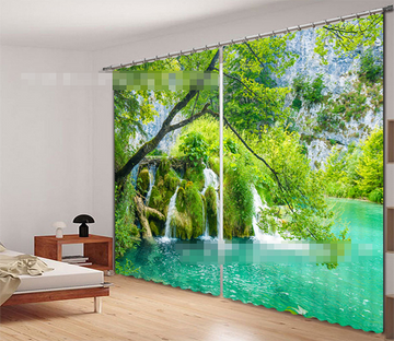 3D Lake Streams 1077 Curtains Drapes Wallpaper AJ Wallpaper 