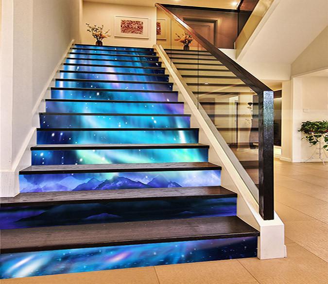 3D Beautiful Aurora 1546 Stair Risers Wallpaper AJ Wallpaper 