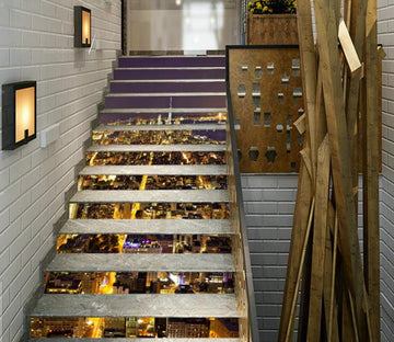 3D Prosperous City 124 Stair Risers Wallpaper AJ Wallpaper 