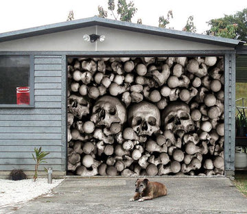 3D Stacked Skulls 445 Garage Door Mural Wallpaper AJ Wallpaper 