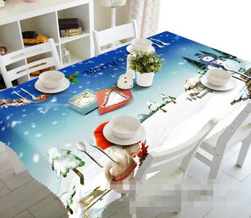 3D Santa Claus And Snowman 1432 Tablecloths Wallpaper AJ Wallpaper 