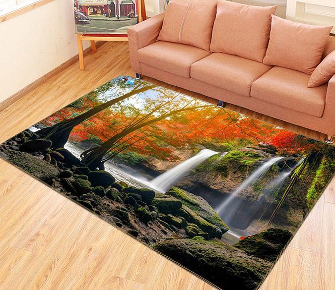 3D Hidden Waterfall 216 Non Slip Rug Mat Mat AJ Creativity Home 