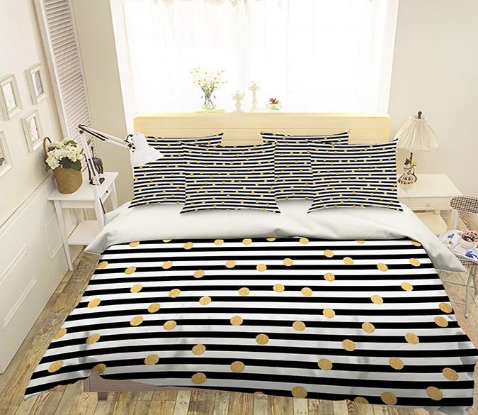 3D Flowers Stripes 170 Bed Pillowcases Quilt Wallpaper AJ Wallpaper 