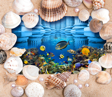 3D Ocean Mirror Floor Mural Wallpaper AJ Wallpaper 2 