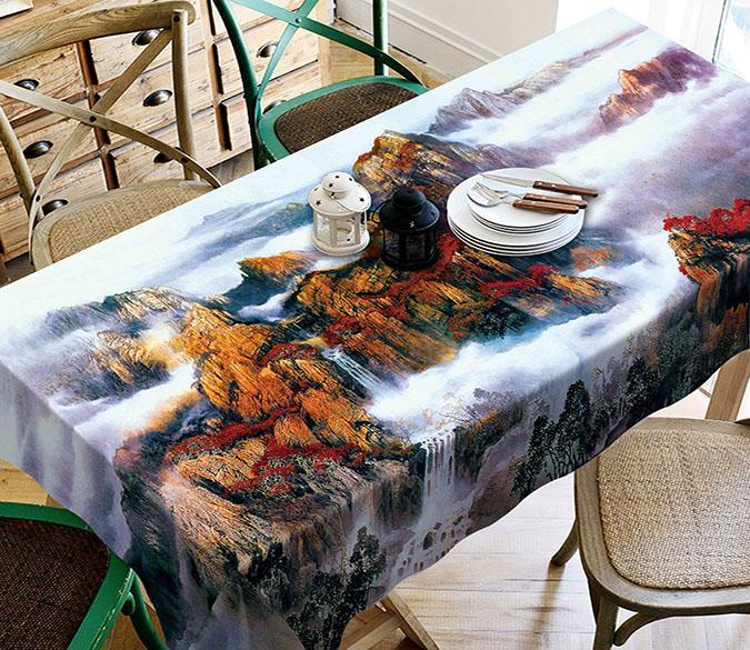 3D Mountains Clouds 106 Tablecloths Wallpaper AJ Wallpaper 