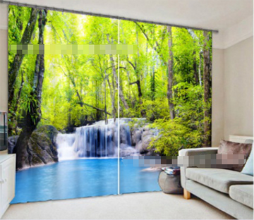 3D Forest River 2073 Curtains Drapes Wallpaper AJ Wallpaper 