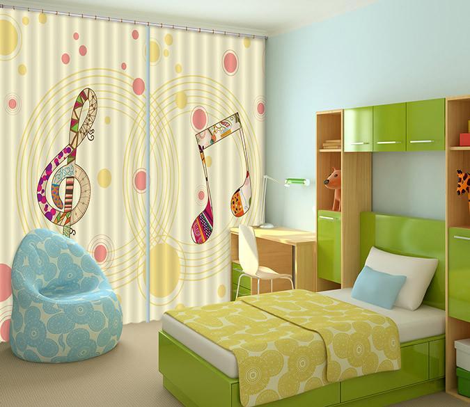 3D Musical Notation 451 Beach Curtains Drapes Wallpaper AJ Wallpaper 