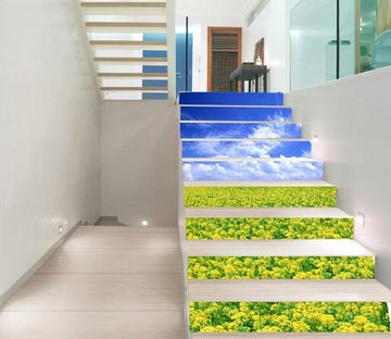 3D Endless Flowers Field 507 Stair Risers Wallpaper AJ Wallpaper 
