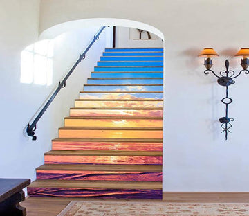 3D Vast Sea Sunset 1562 Stair Risers Wallpaper AJ Wallpaper 