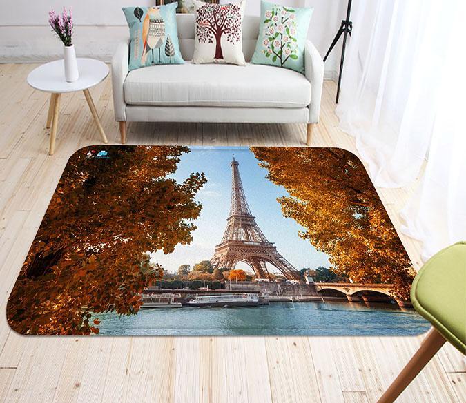 3D Eiffel Tower Scenery 98 Non Slip Rug Mat Mat AJ Creativity Home 