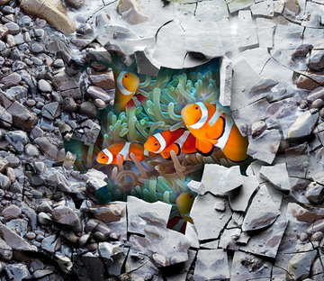3D Orange Fish Floor Mural Wallpaper AJ Wallpaper 2 