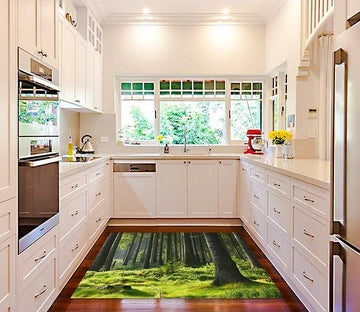 3D Green Forest 672 Kitchen Mat Floor Mural Wallpaper AJ Wallpaper 