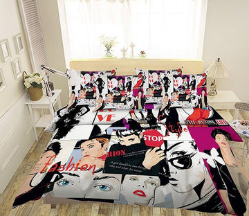 3D Fashion Women 36 Bed Pillowcases Quilt Wallpaper AJ Wallpaper 