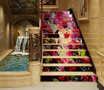 3D Showy Color Pattern 1565 Stair Risers Wallpaper AJ Wallpaper 