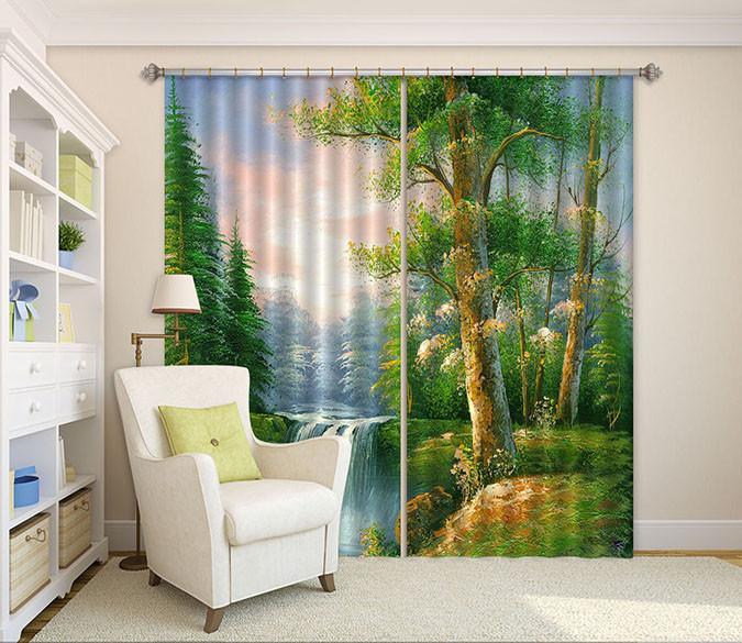 3D River Scenery 178 Curtains Drapes Wallpaper AJ Wallpaper 