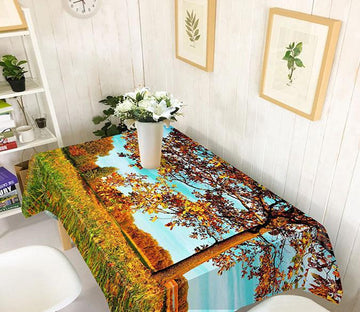 3D Grassland Trees Fallen Leaves 529 Tablecloths Wallpaper AJ Wallpaper 