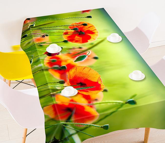 3D Red Flowers 293 Tablecloths Wallpaper AJ Wallpaper 